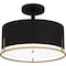 Quoizel Chalfont 3-Light Matte Black Semi-Flush Mount QSF5580MBK - alternate 2